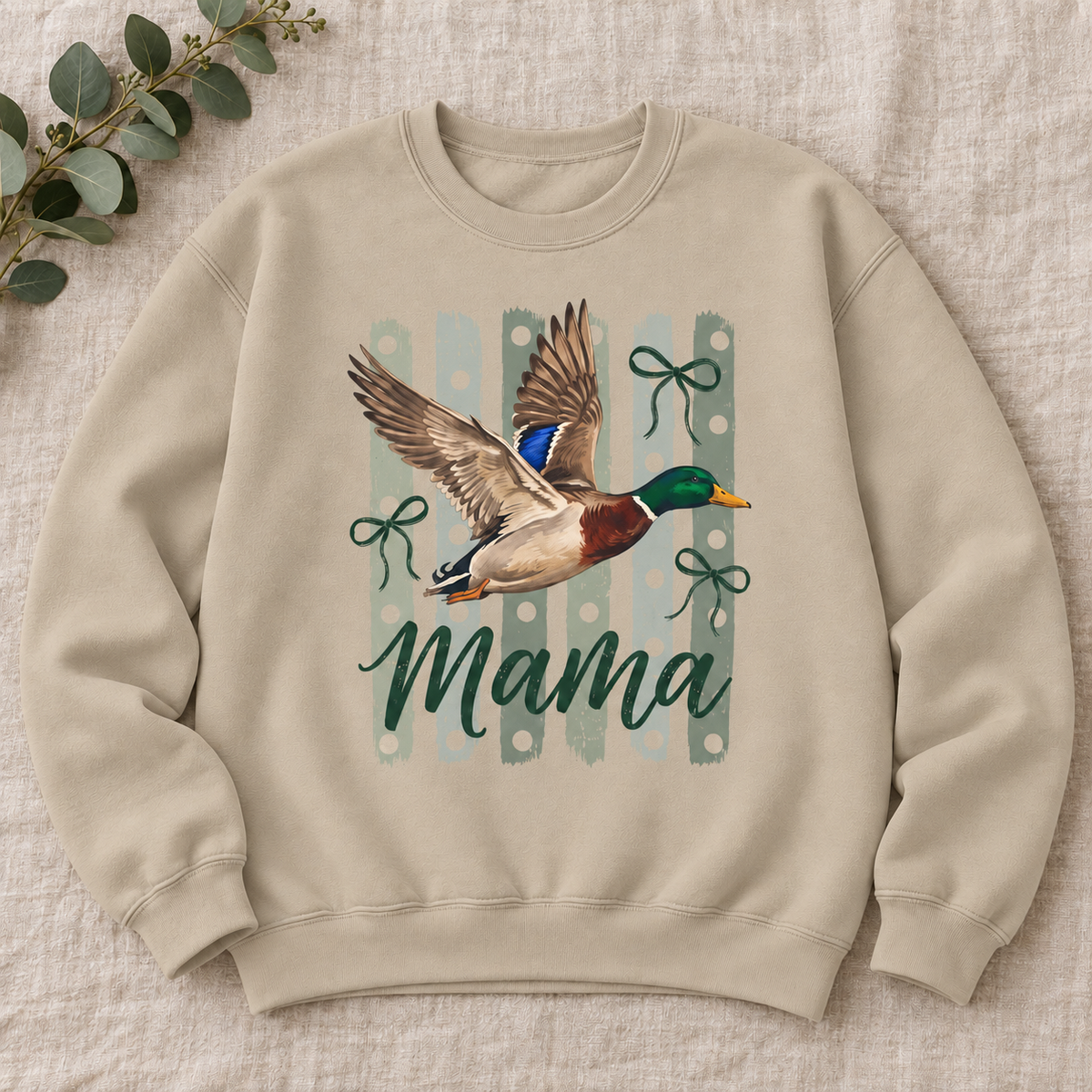 Mama Mallard & Bows Graphic Sweatshirt