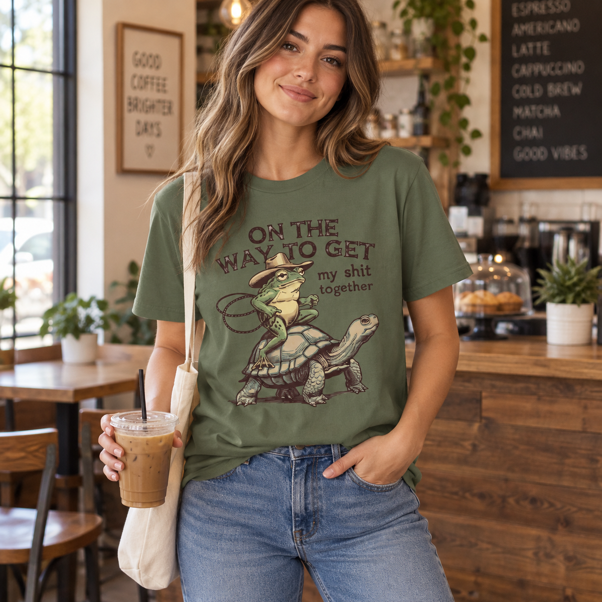 On My Way to Get My Sh*t Together Funny Western Graphic Tee