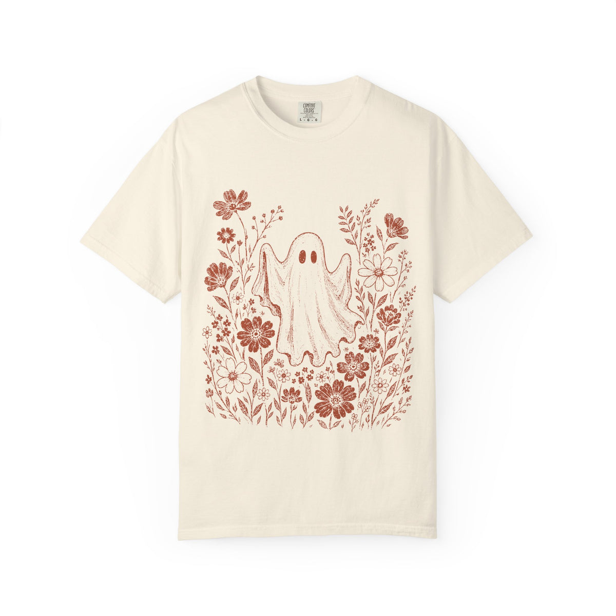 Floral Ghost Vintage Halloween Graphic Tee