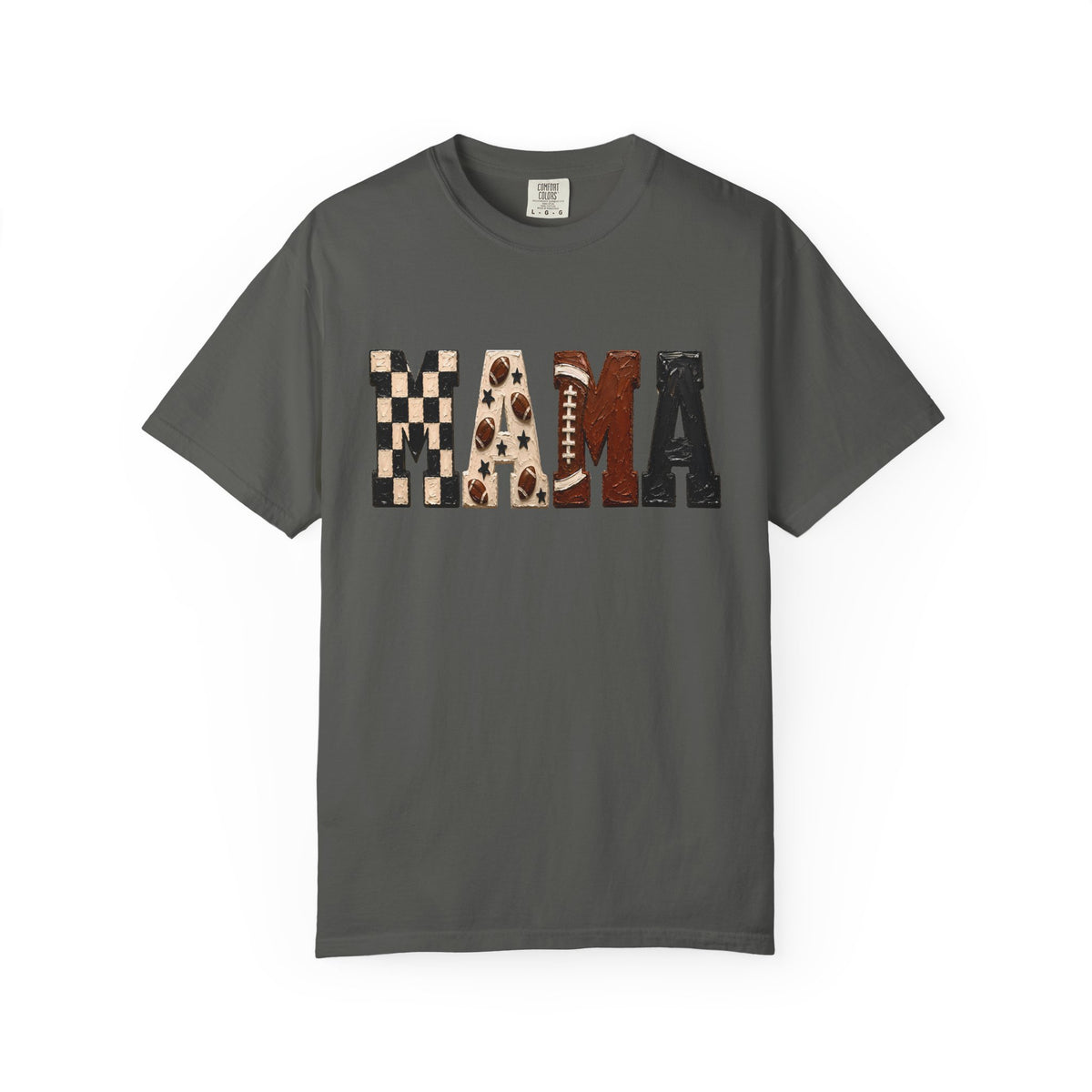 MAMA Checkered Football Graphic Tee