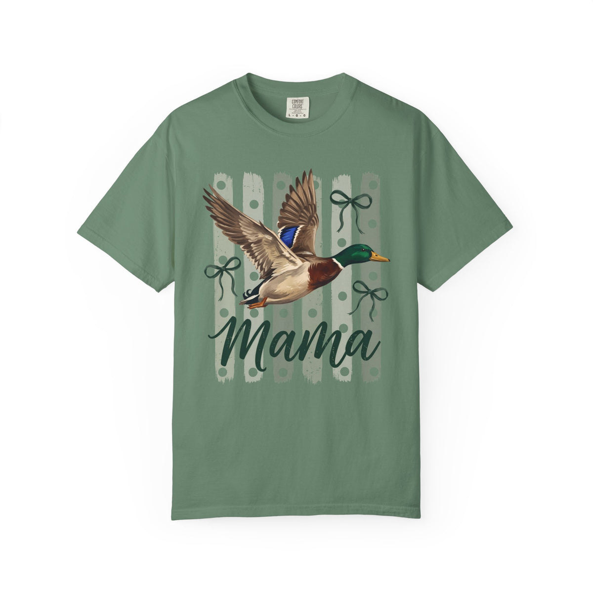 Duck Mama Sage Bow Graphic Tee