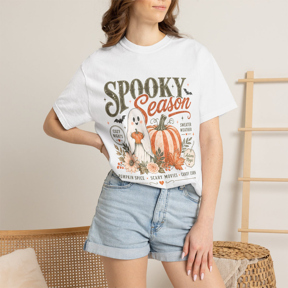 Spooky Season Essentials Vintage Halloween Graphic Tee