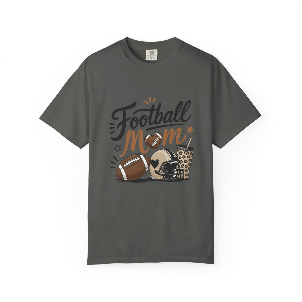 Football Mom Leopard Game Day Graphic Tee