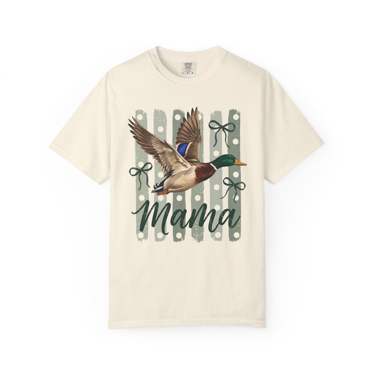 Duck Mama Sage Bow Graphic Tee