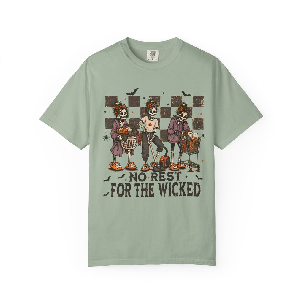 No Rest for the Wicked Skeleton Mom Graphic Tee