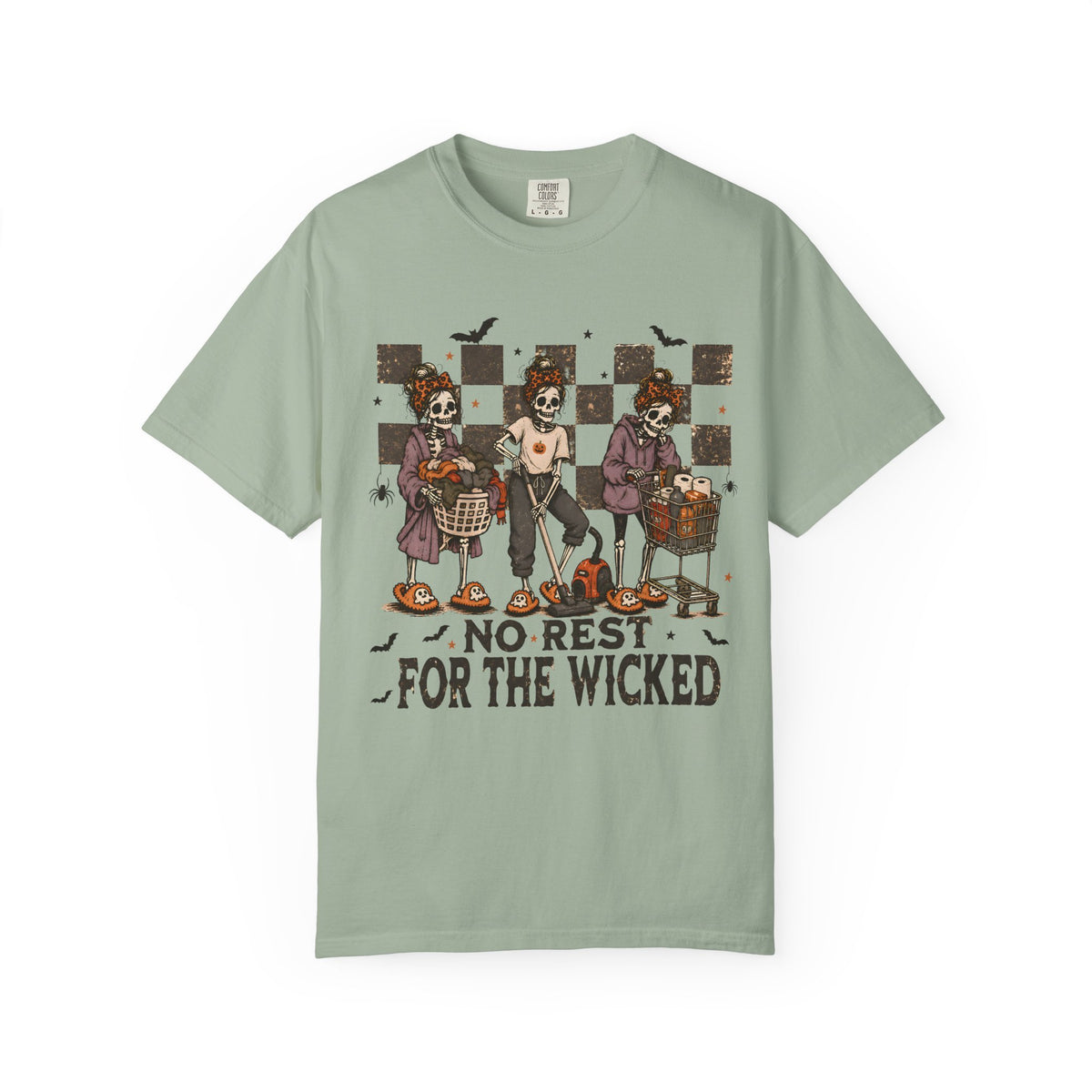 No Rest for the Wicked Skeleton Mom Graphic Tee