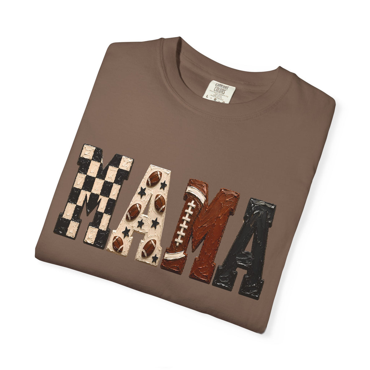 MAMA Checkered Football Graphic Tee