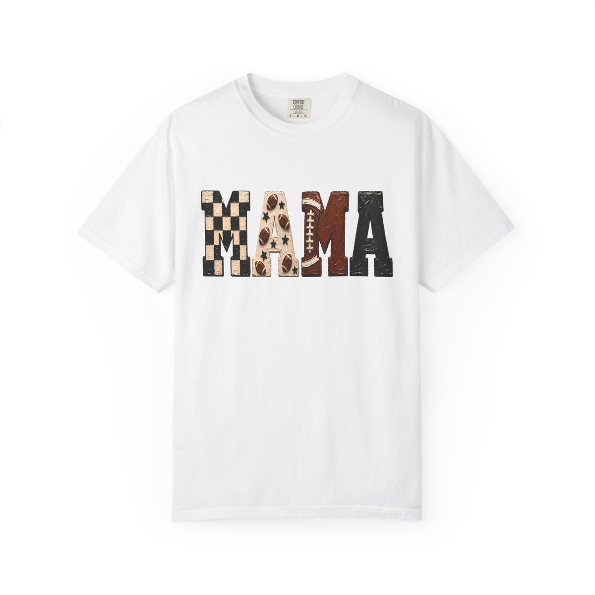 MAMA Checkered Football Graphic Tee