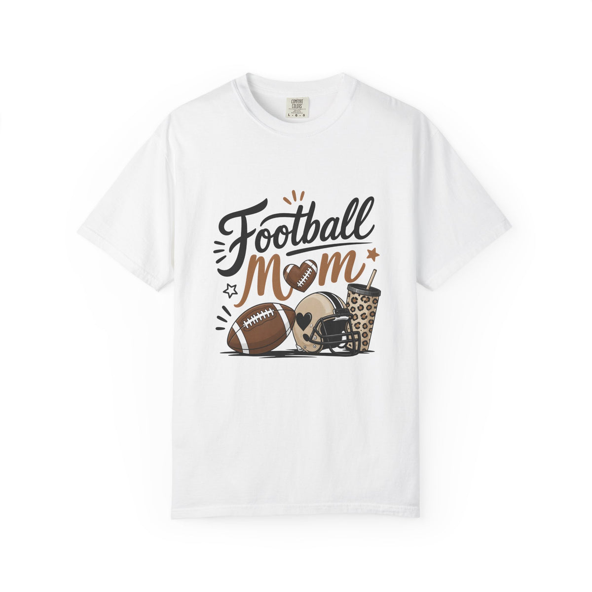 Football Mom Leopard Game Day Graphic Tee