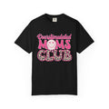 Overstimulated Moms Club Pink Leopard Graphic Tee