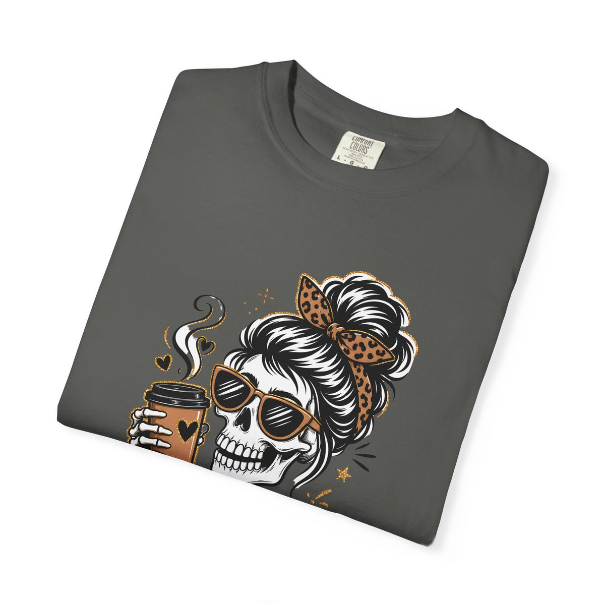 Mama Needs Coffee Skeleton Mom Graphic Tee