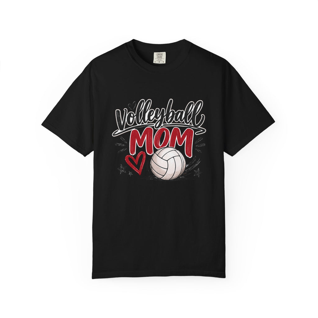Volleyball Mom Shirt | Game Day Graphic Tee | Cute Sports Mom T-Shirt | Ivory, Black, Pepper & White