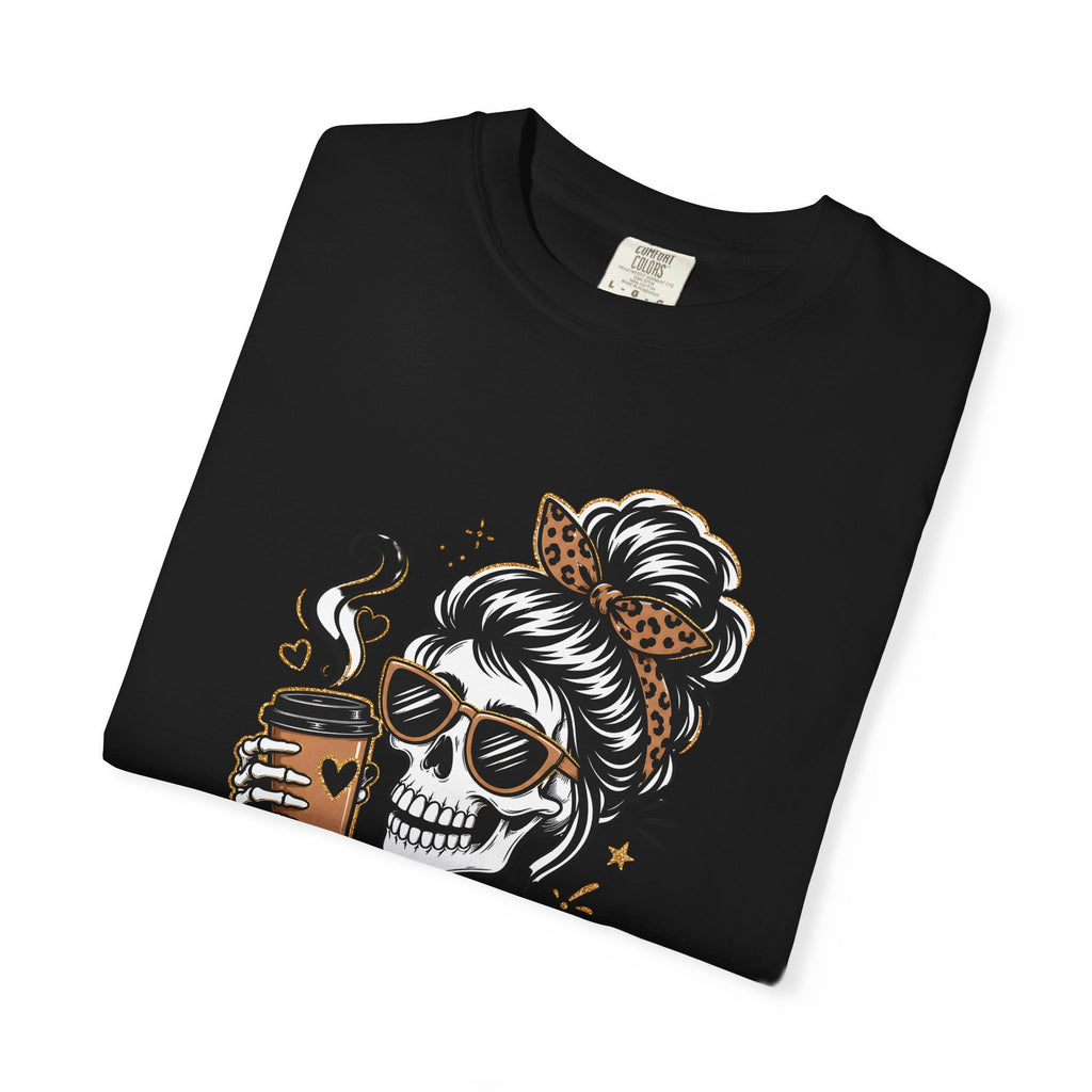 Mama Needs Coffee Skeleton Mom Graphic Tee