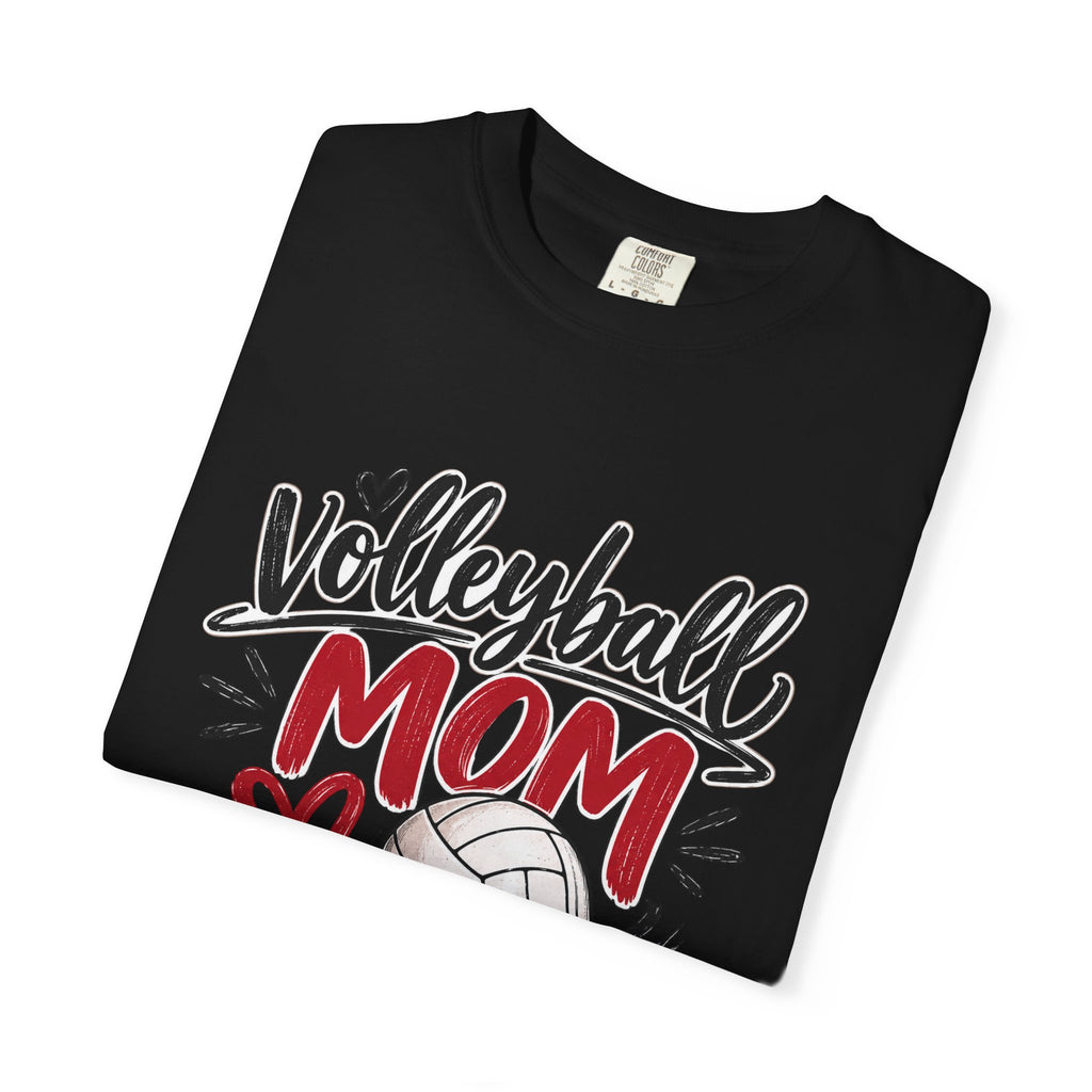Volleyball Mom Shirt | Game Day Graphic Tee | Cute Sports Mom T-Shirt | Ivory, Black, Pepper & White
