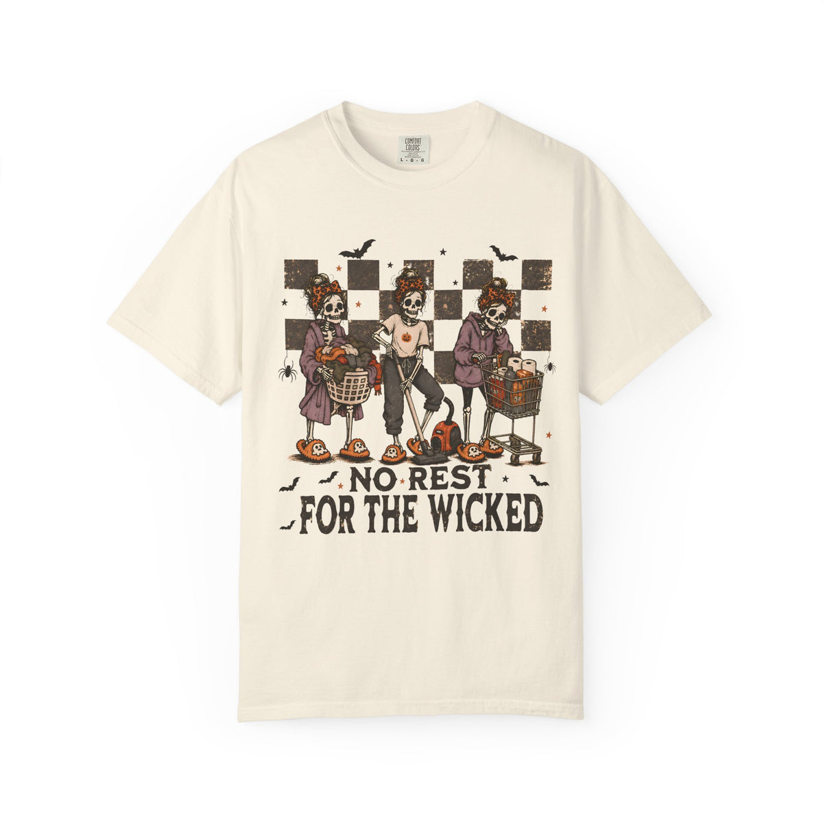 No Rest for the Wicked Skeleton Mom Graphic Tee