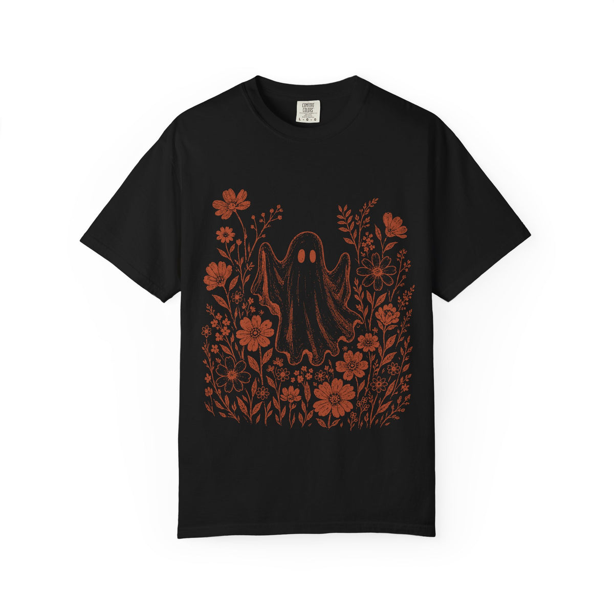 Floral Ghost Vintage Halloween Graphic Tee