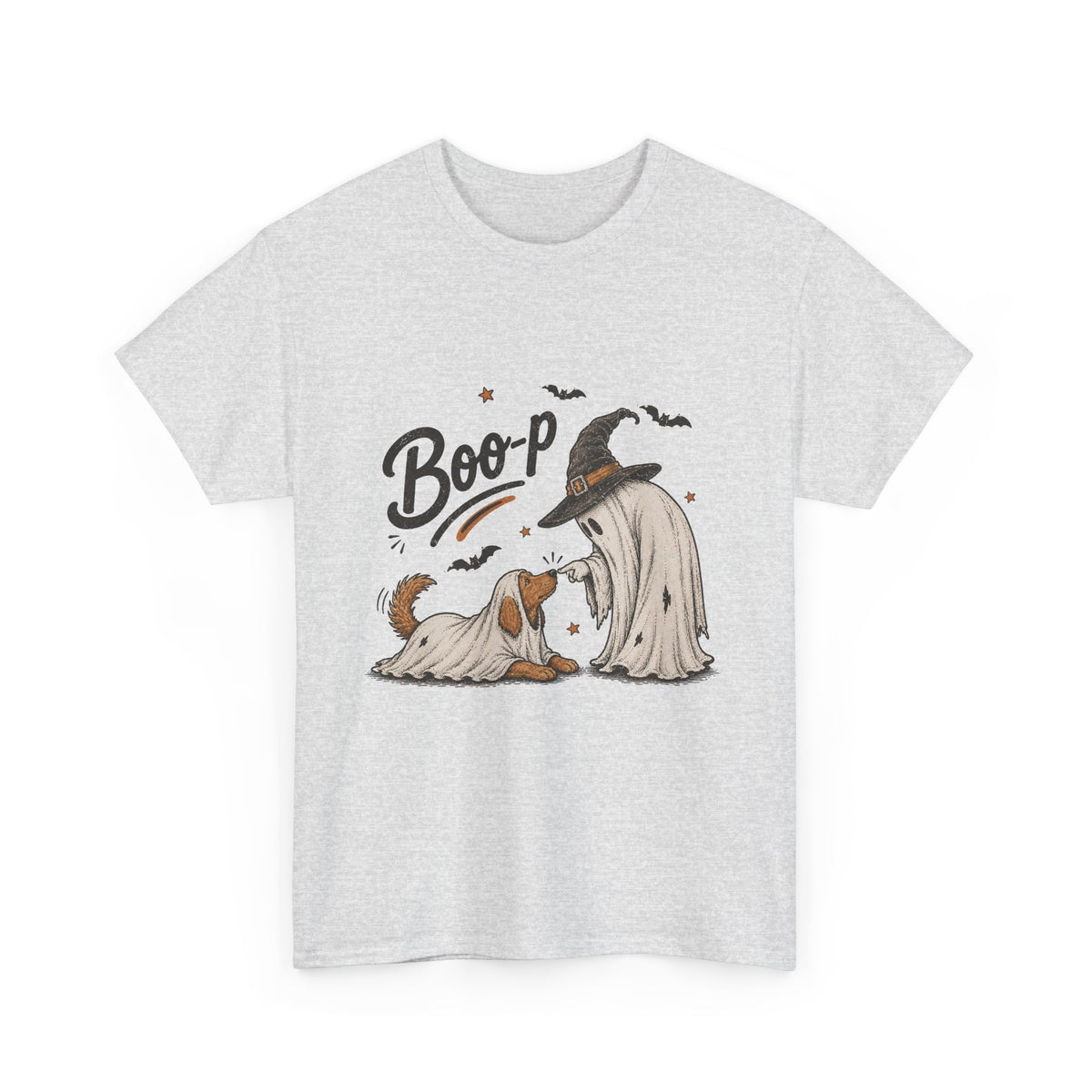 Boo-P Ghost & Dog Halloween Graphic Tee
