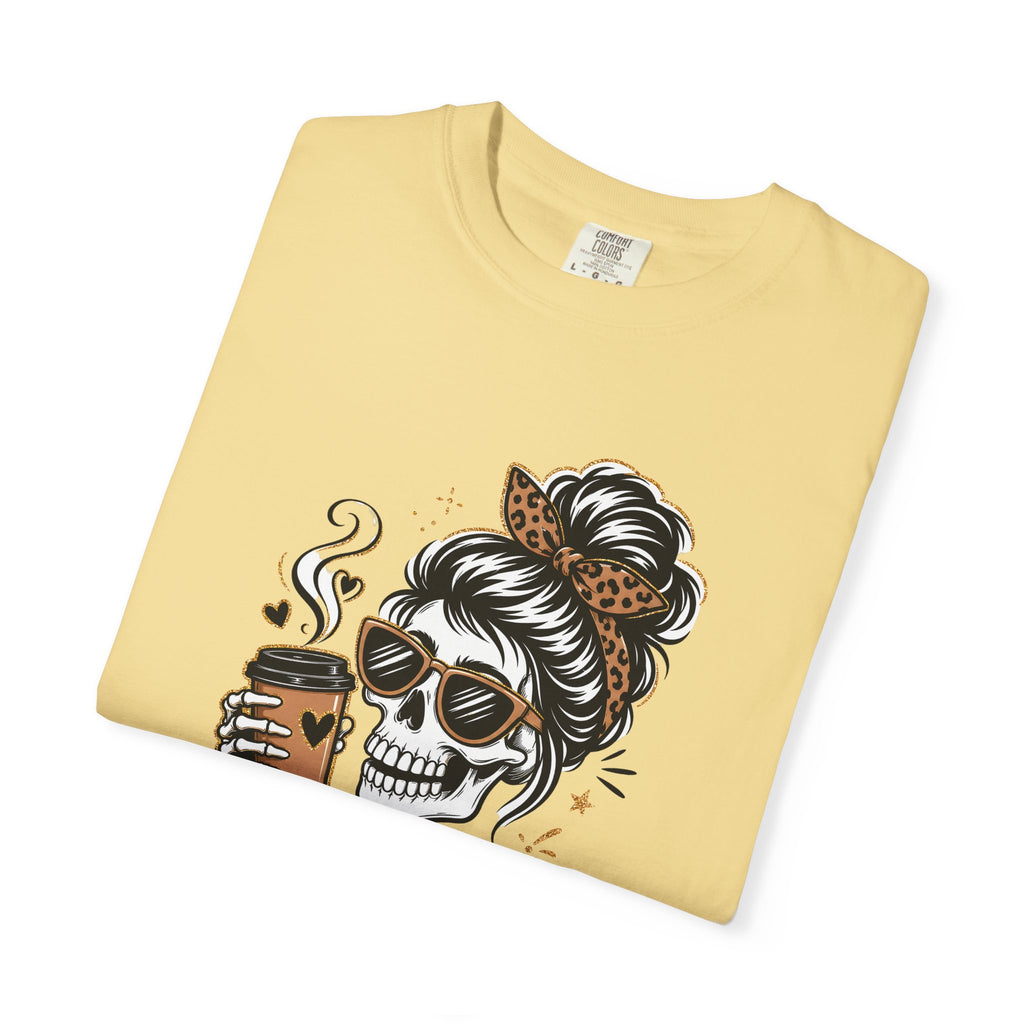 Mama Needs Coffee Skeleton Mom Graphic Tee