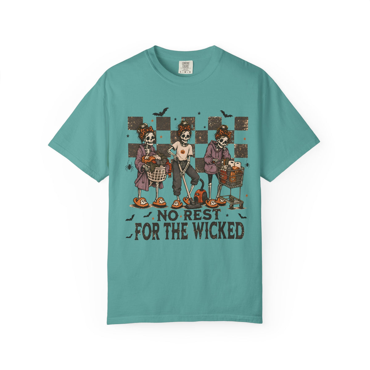 No Rest for the Wicked Skeleton Mom Graphic Tee