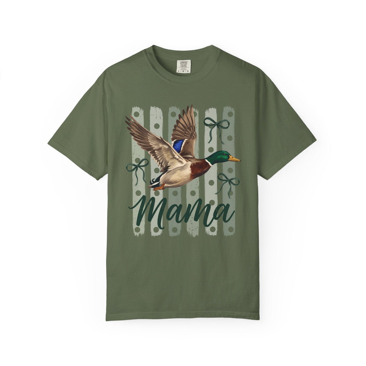 Duck Mama Sage Bow Graphic Tee