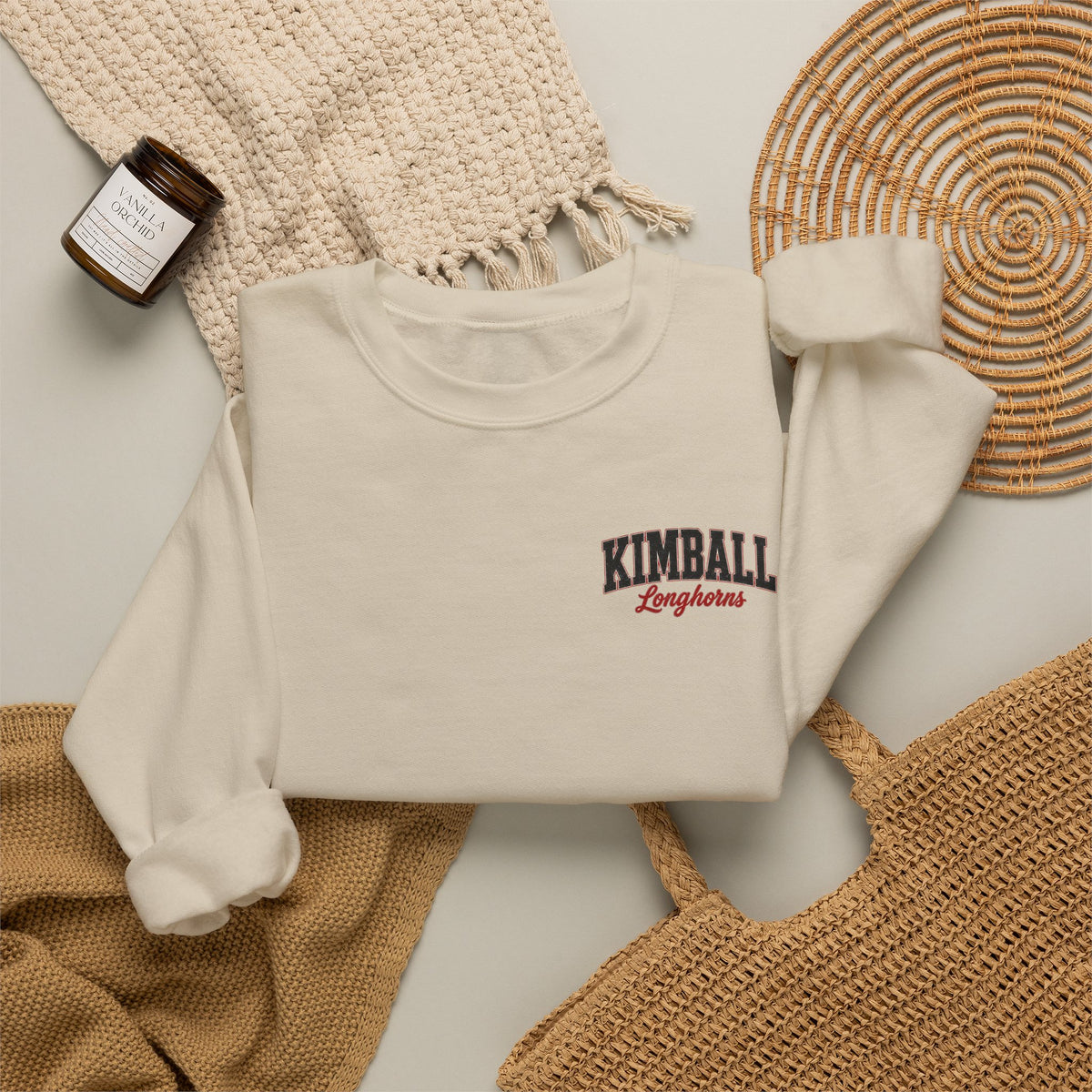 Kimball Longhorns Volleyball Mom Graphic Sweatshirt