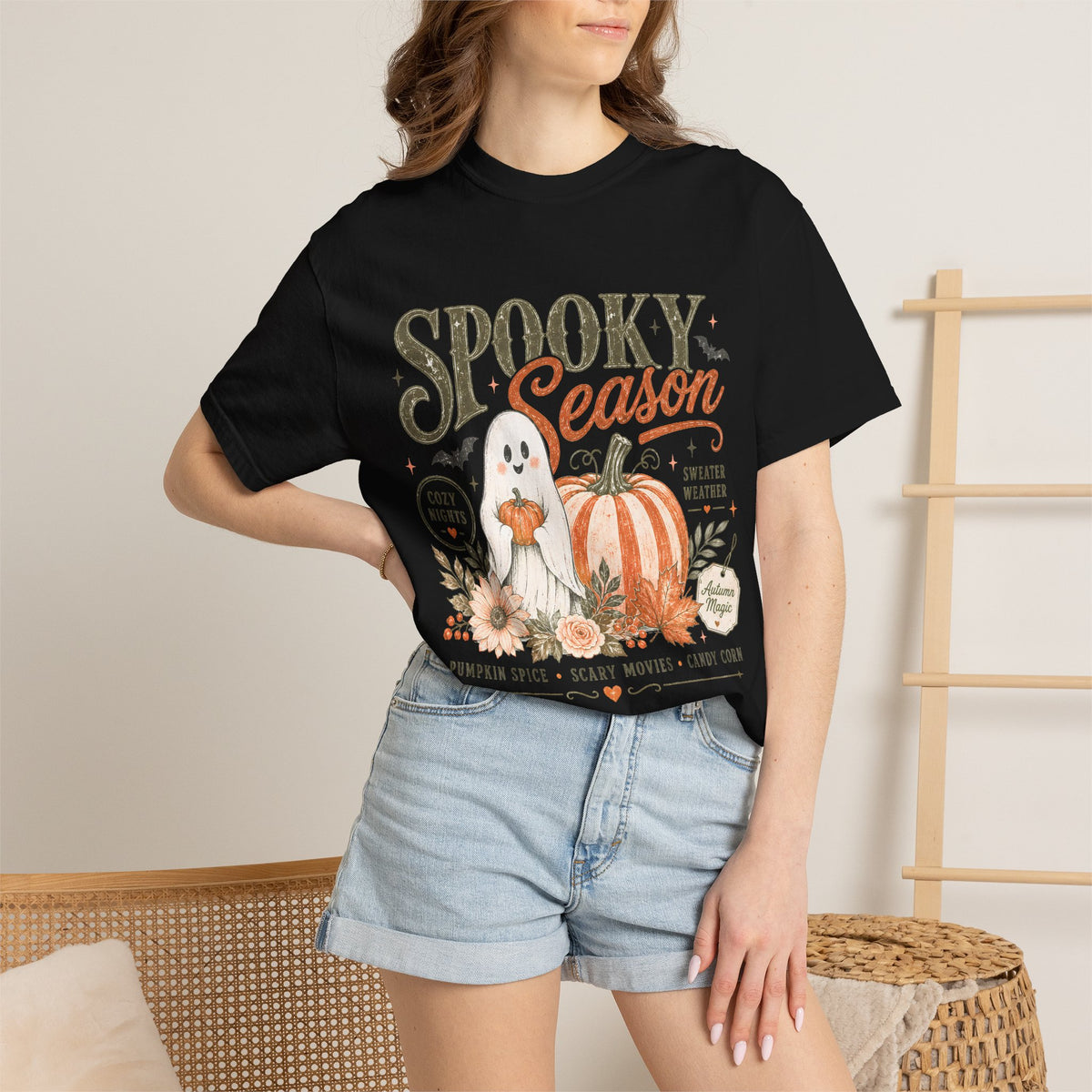 Spooky Season Essentials Vintage Halloween Graphic Tee