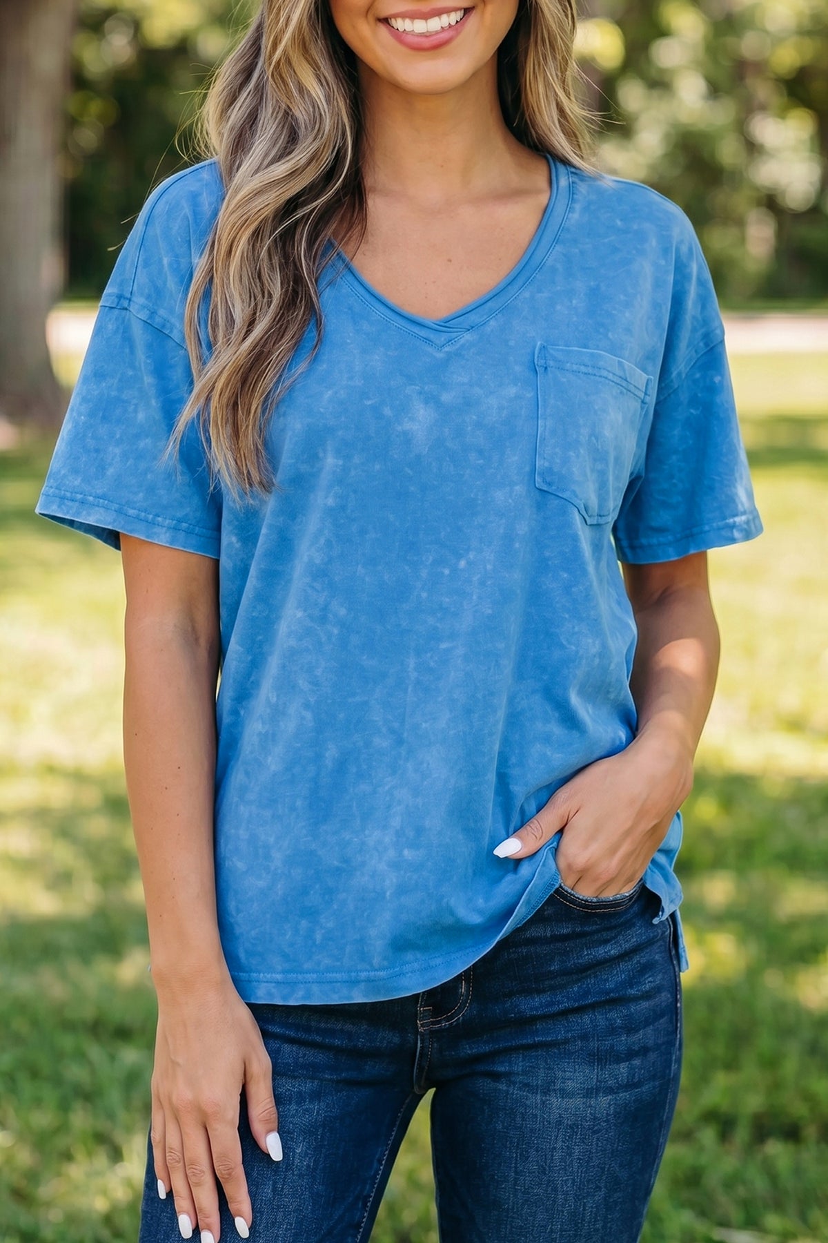Sachet Pink Cotton Mineral Wash T Shirt