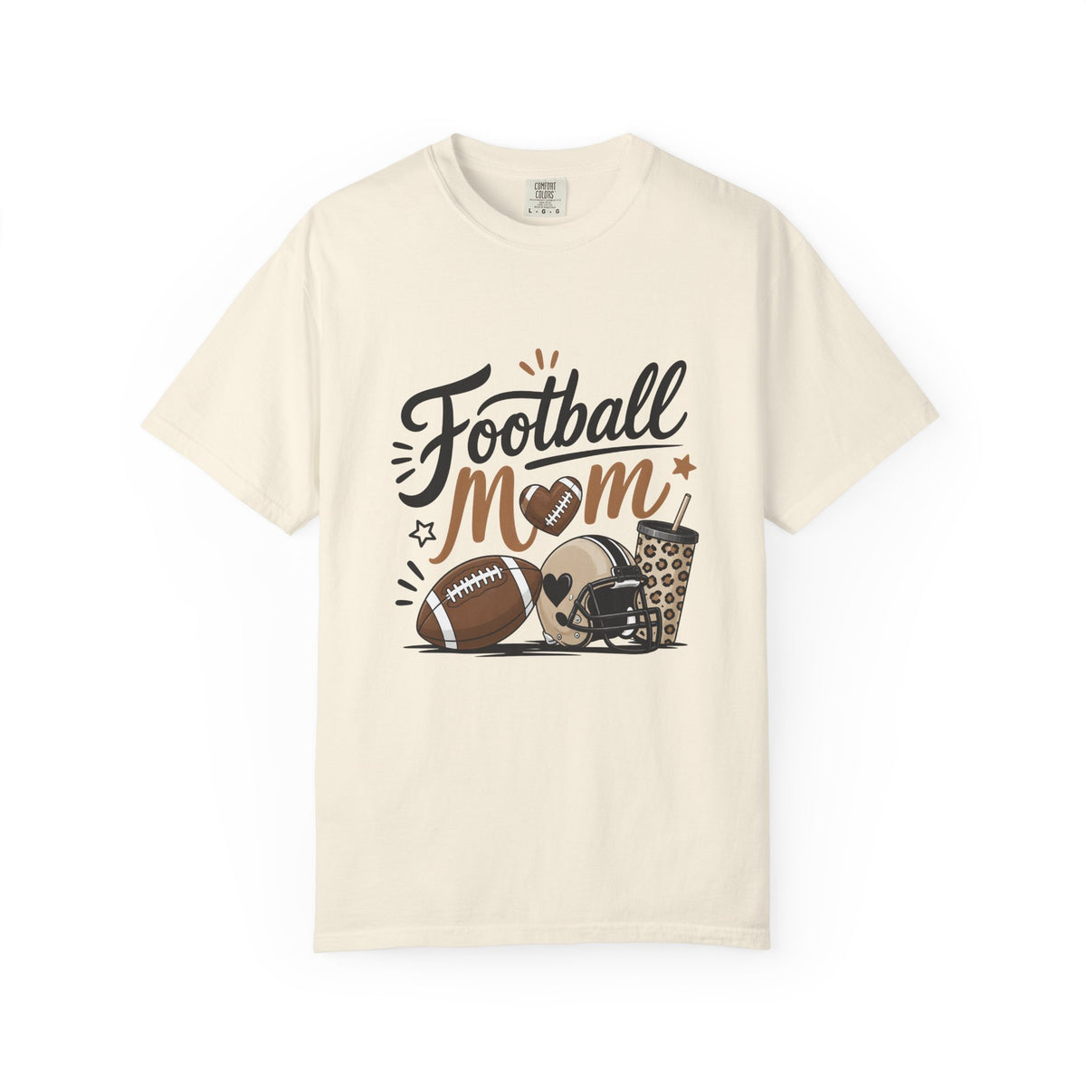 Football Mom Leopard Game Day Graphic Tee