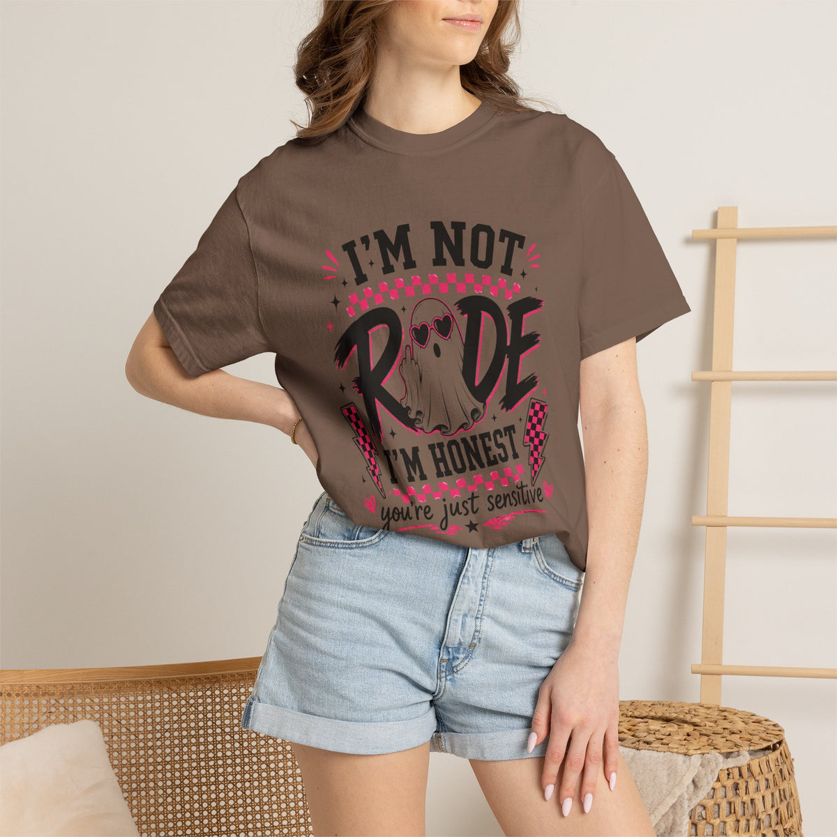 I’m Not Rude, I’m Honest Funny Ghost Graphic Tee