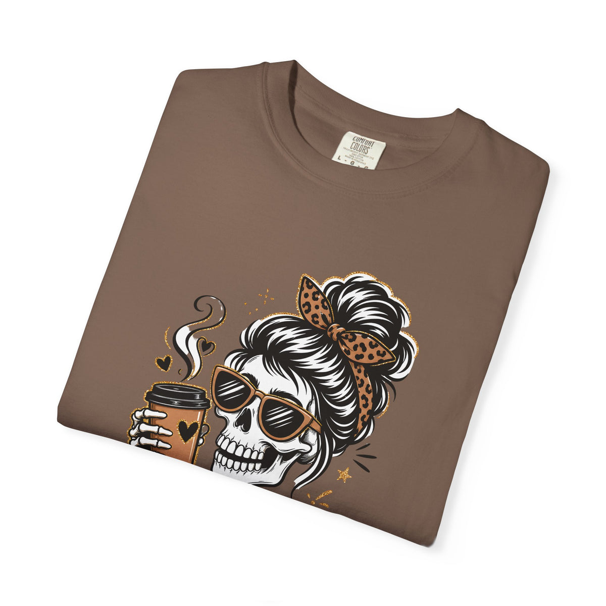 Mama Needs Coffee Skeleton Mom Graphic Tee