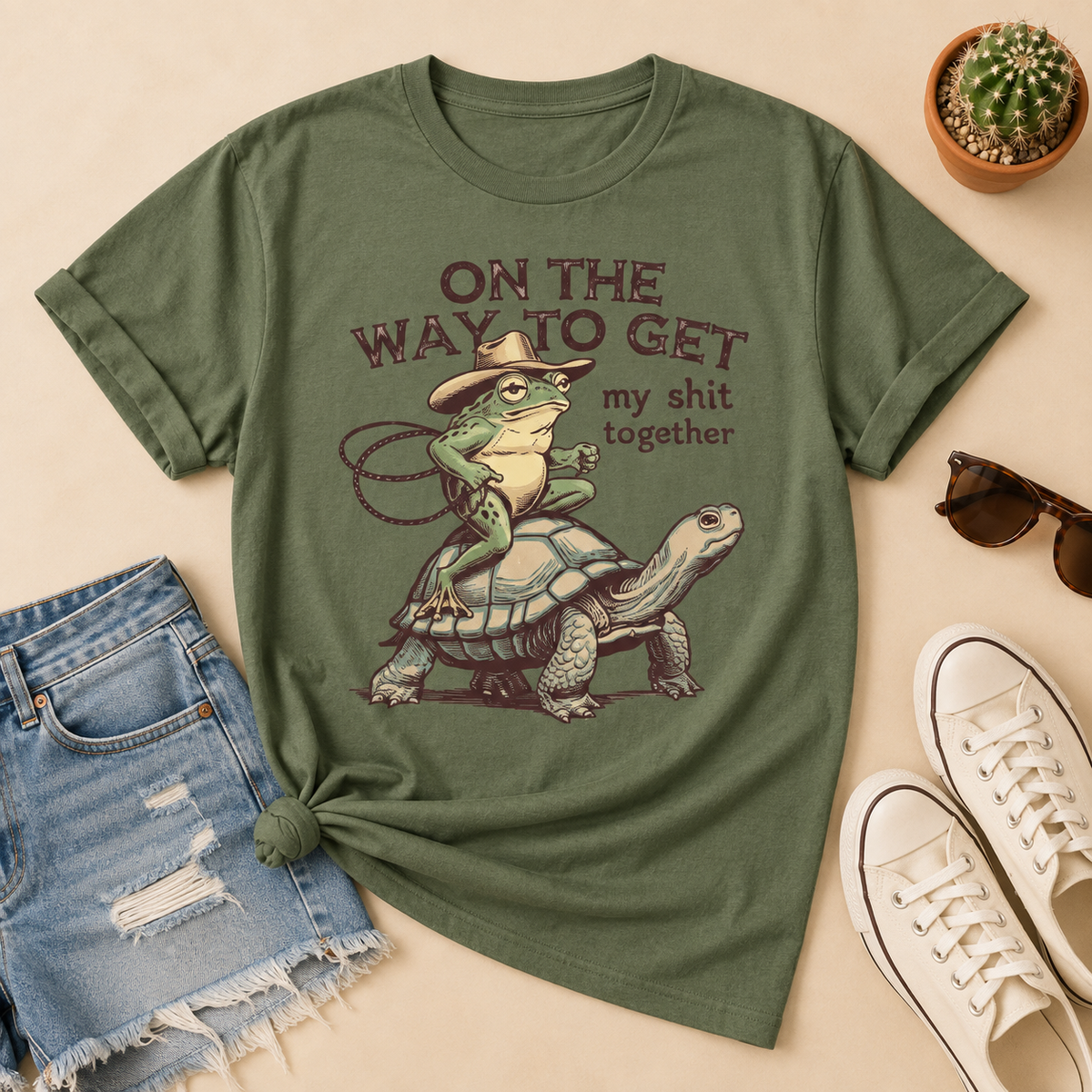 On My Way to Get My Sh*t Together Funny Western Graphic Tee
