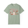 Fall Floral Ghost & Bow Graphic Tee