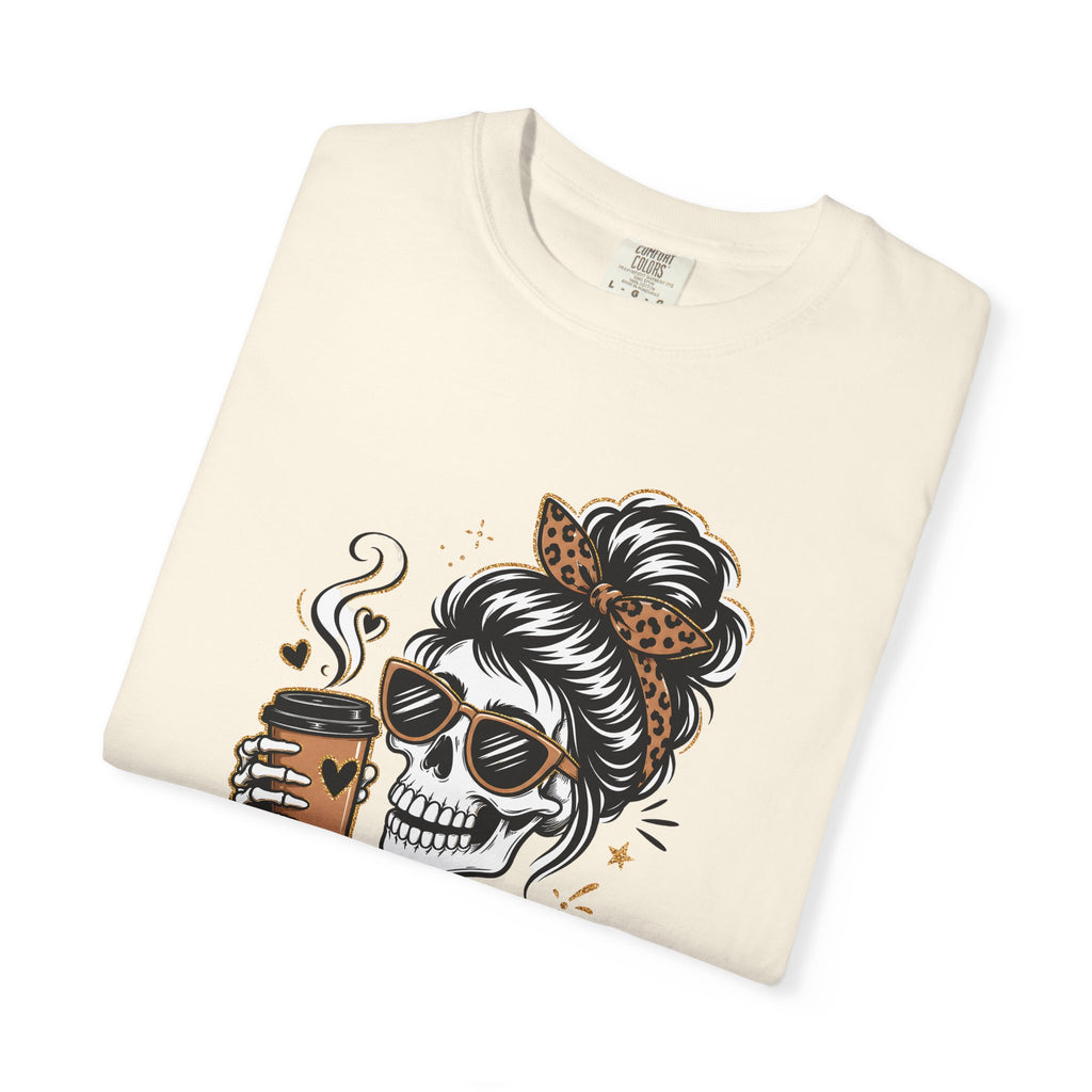 Mama Needs Coffee Skeleton Mom Graphic Tee
