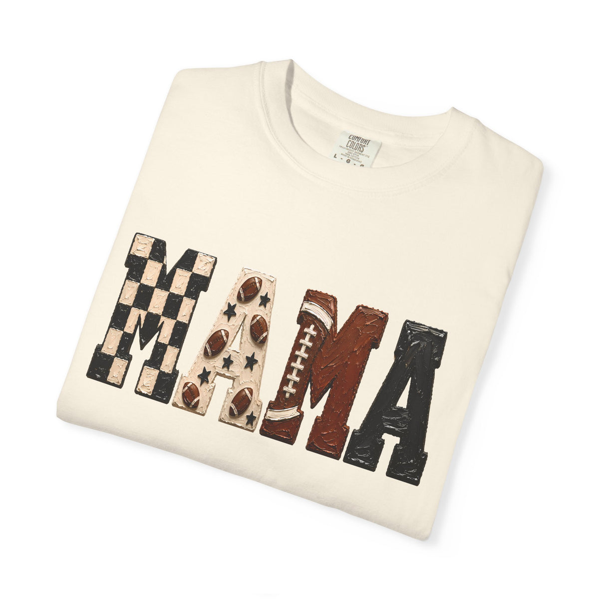 MAMA Checkered Football Graphic Tee
