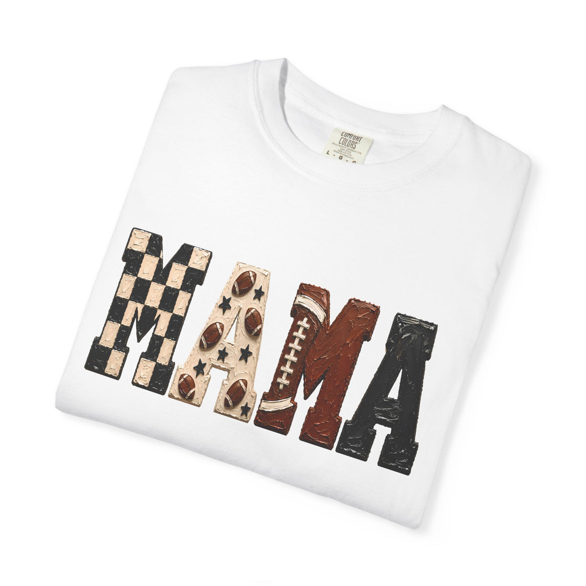 MAMA Checkered Football Graphic Tee