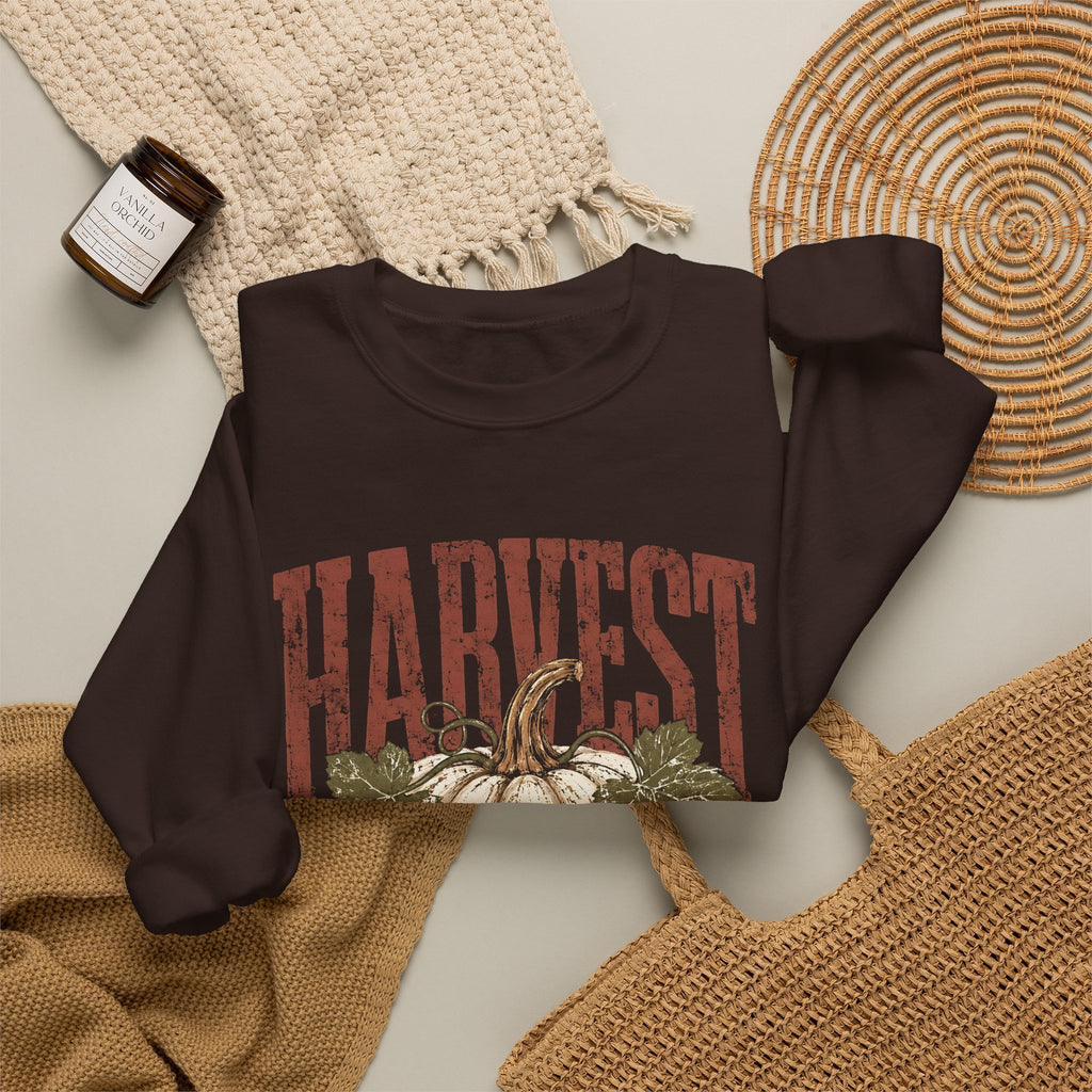 Vintage Harvest Pumpkin Crewneck Sweatshirt