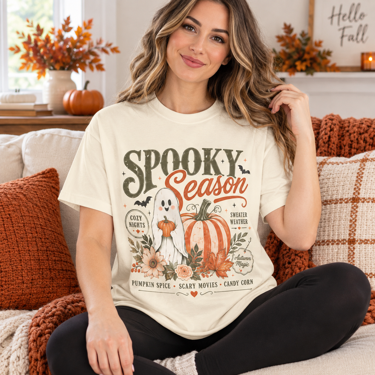 Spooky Season Essentials Vintage Halloween Graphic Tee