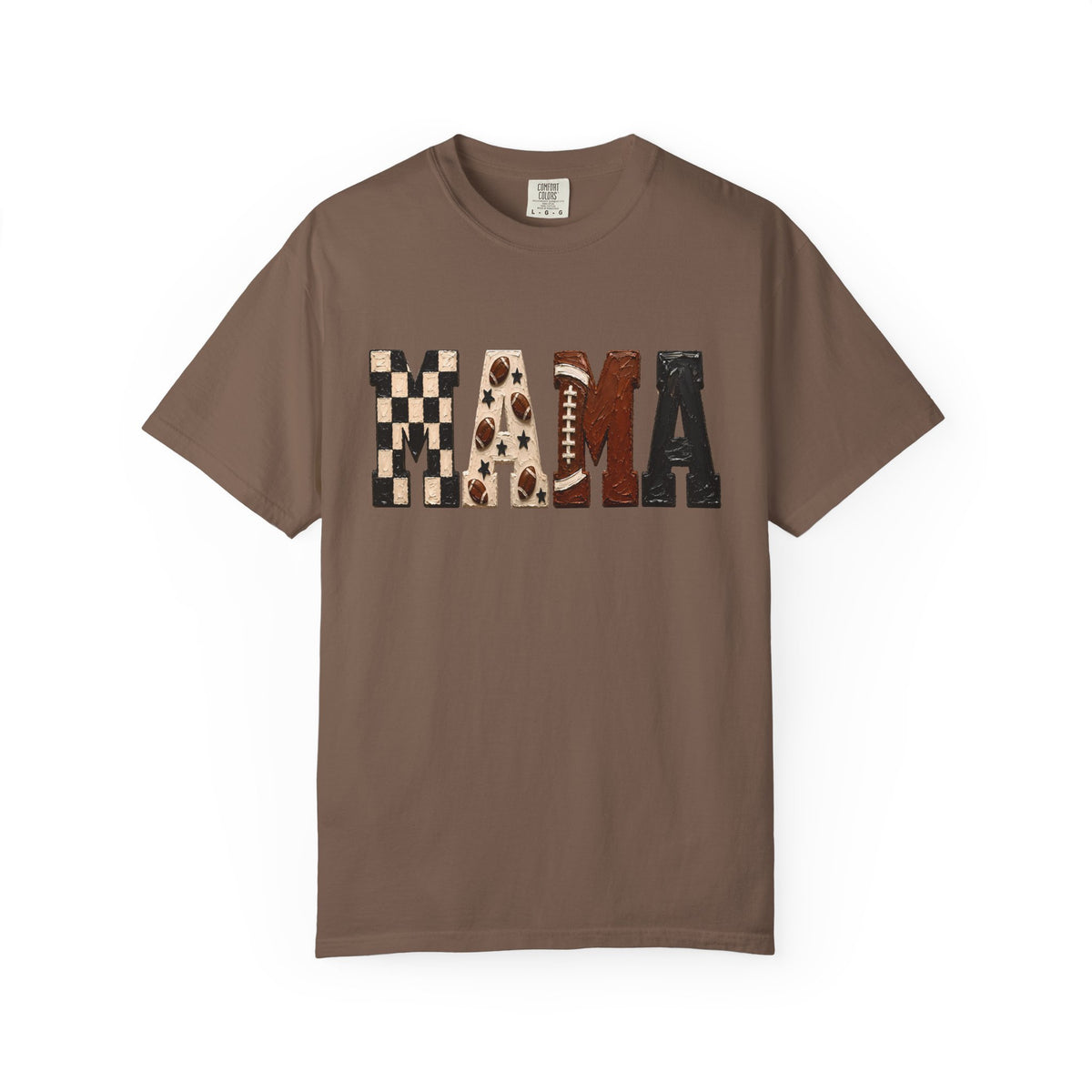 MAMA Checkered Football Graphic Tee