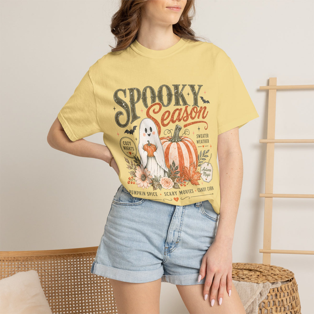 Spooky Season Essentials Vintage Halloween Graphic Tee