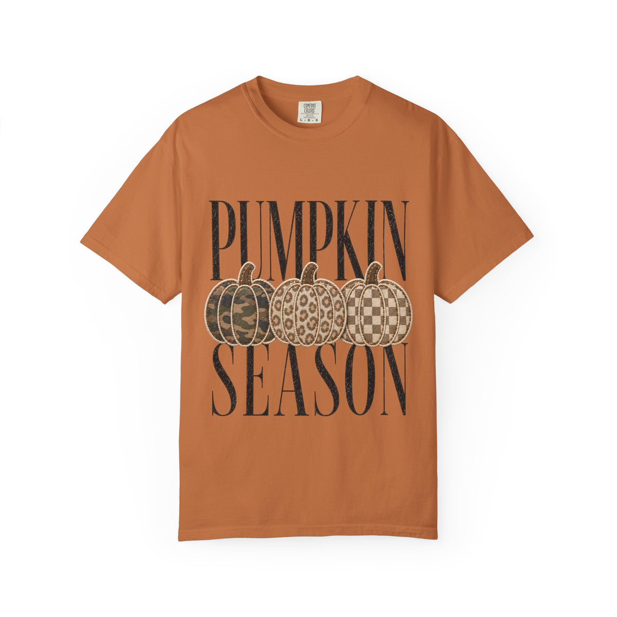 Pumpkin Season Camo & Leopard Graphic Tee