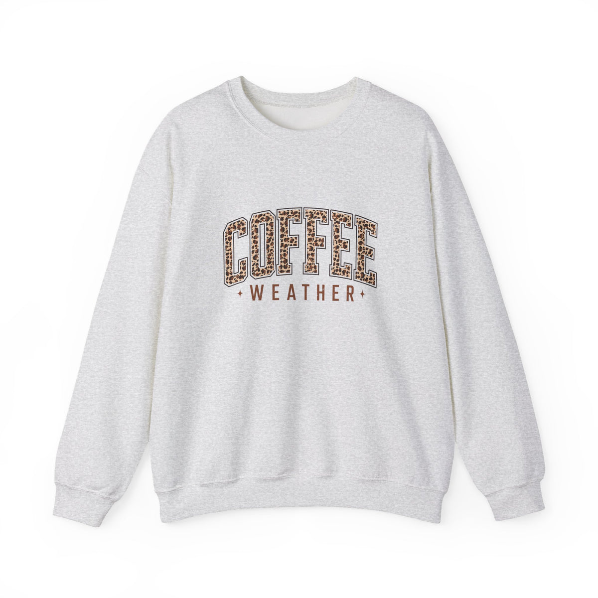 Coffee Weather Leopard Print Crewneck Sweatshirt