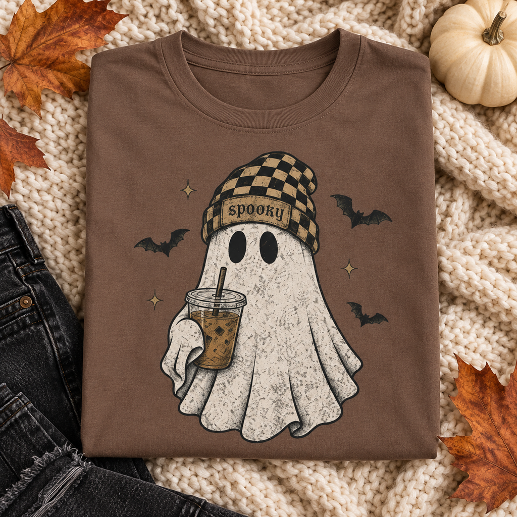 Spooky Coffee Ghost Graphic Tee