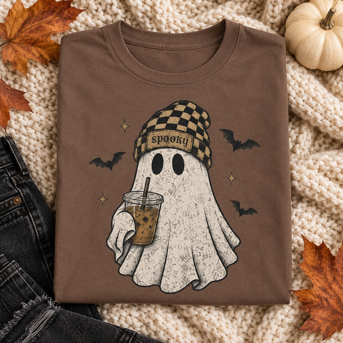 Spooky Coffee Ghost Graphic Tee