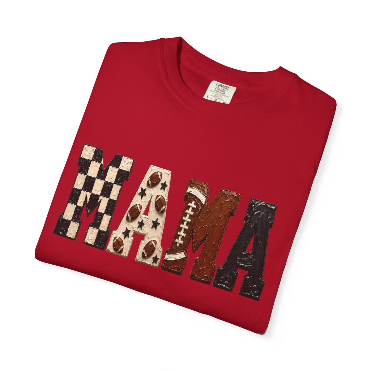 MAMA Checkered Football Graphic Tee