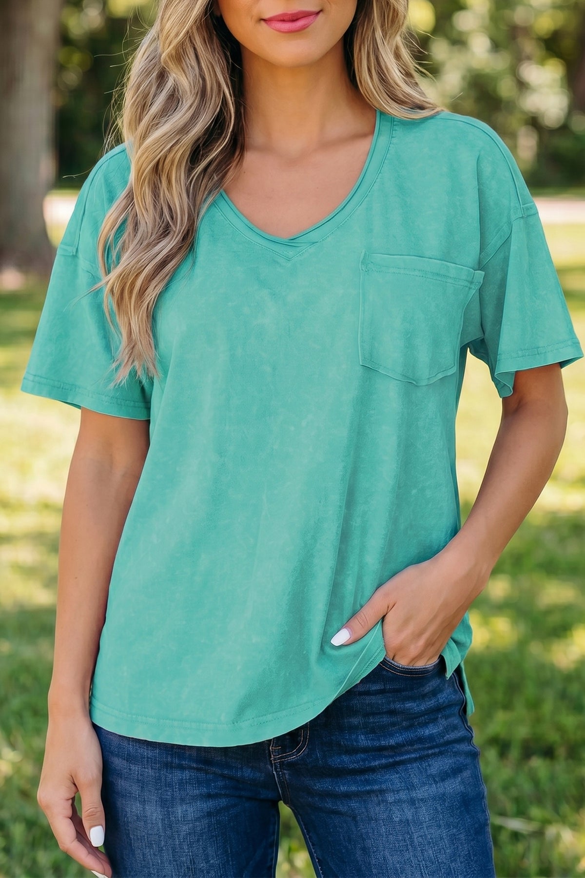 Sachet Pink Cotton Mineral Wash T Shirt