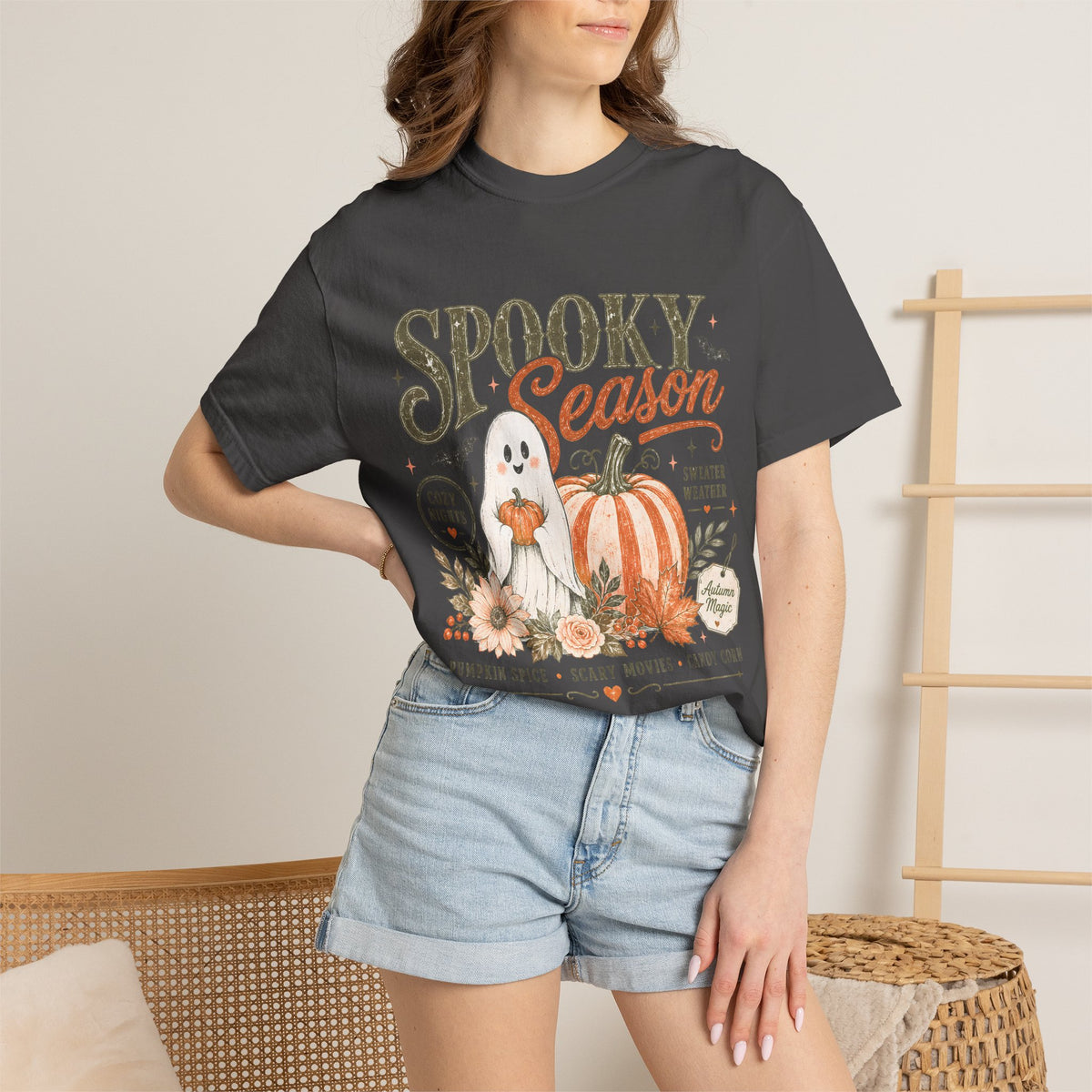 Spooky Season Essentials Vintage Halloween Graphic Tee