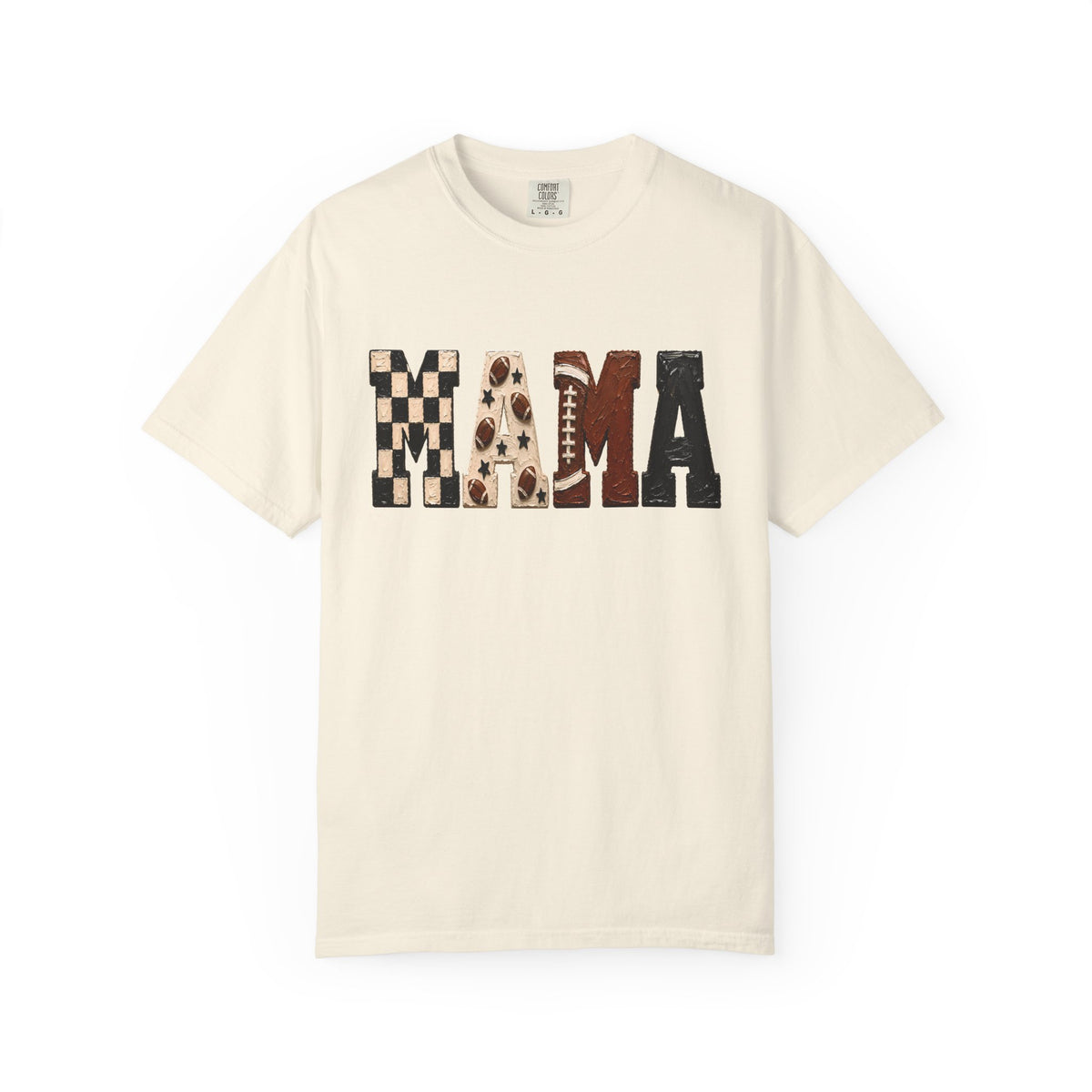 MAMA Checkered Football Graphic Tee