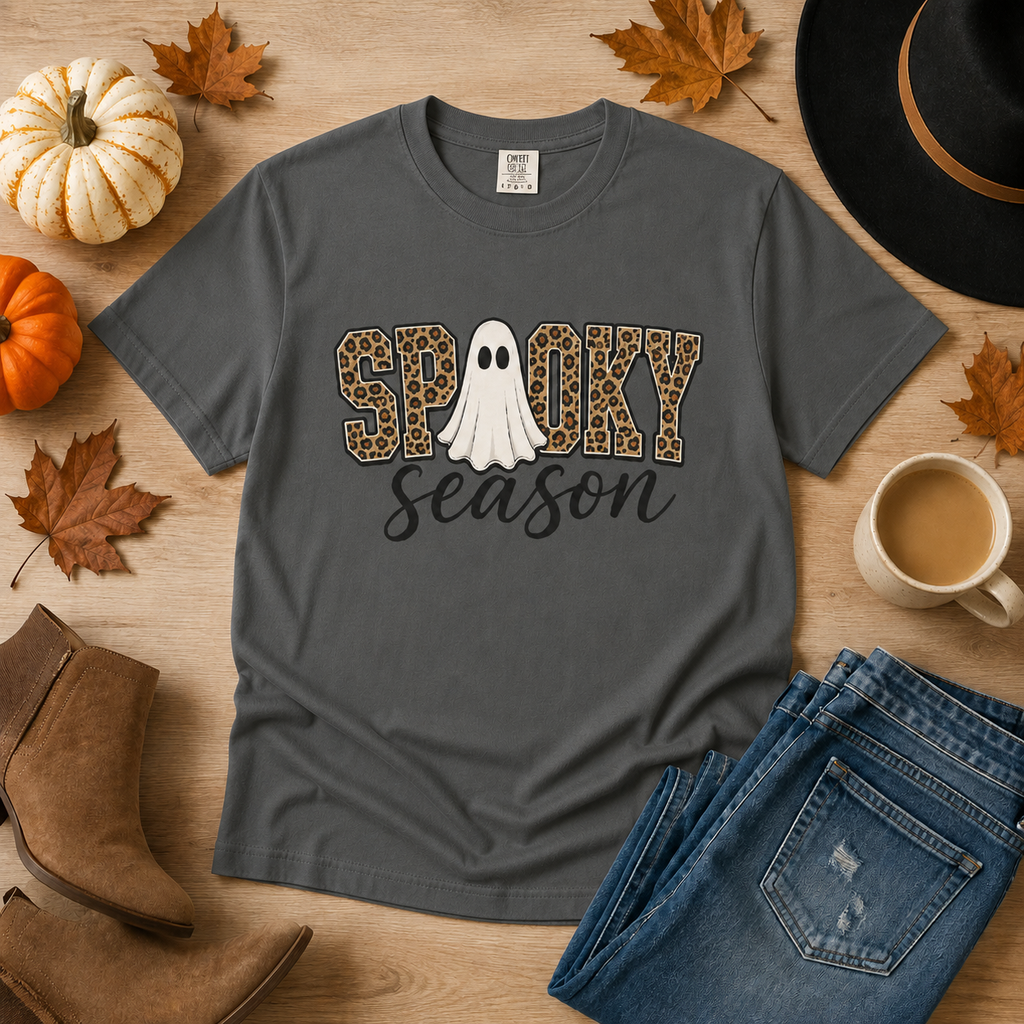 Leopard Spooky Season Graphic Tee