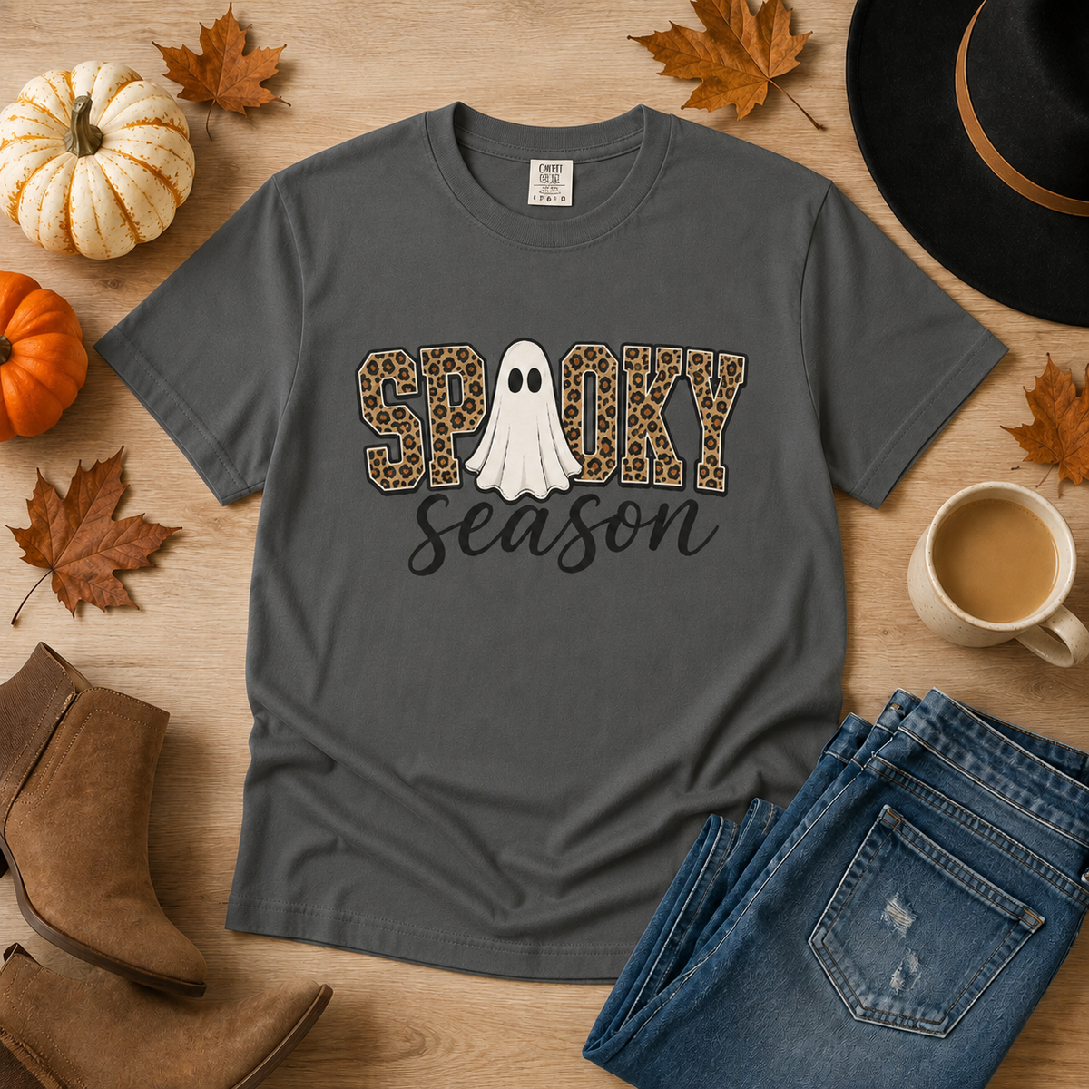 Leopard Spooky Season Graphic Tee