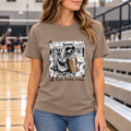 I Live Here Now Volleyball Raccoon Tee – Comfort Colors Espresso